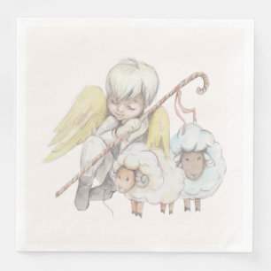 Serviette En Papier Pastorale des agneaux