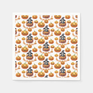 Serviette En Papier Patch de citrouilles d'Halloween