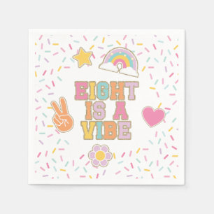 Serviette En Papier Patch Preppy Eight est un Vibe 8th Birthday