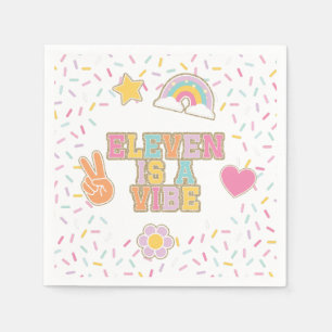 Serviette En Papier Patch Preppy Eleven est une Vibe 11e Anniversaire