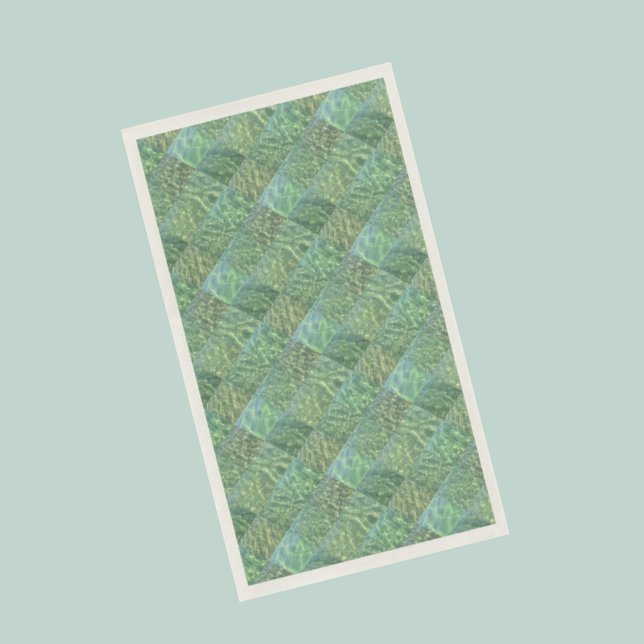 Serviette En Papier Patchwork of Sea Green papier serviettes invités (Créateur téléchargé)