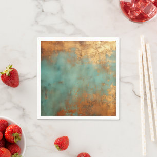 Serviette En Papier Patina de cuivre métallique rustique