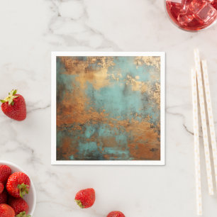 Serviette En Papier Patina de cuivre métallique rustique