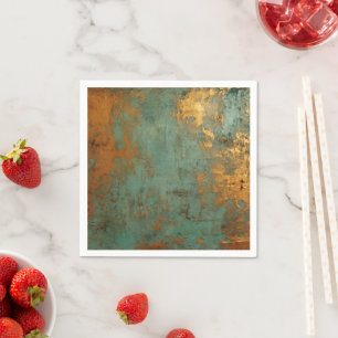 Serviette En Papier Patina de cuivre métallique rustique