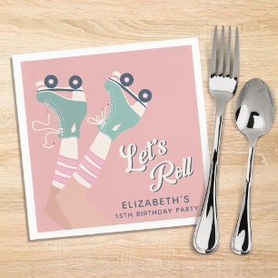 Serviette En Papier Patinage à roulettes fête d'anniversaire