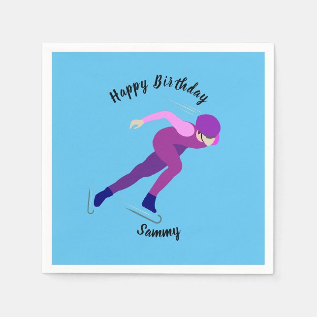 Serviette En Papier Patinage de vitesse (Devant)