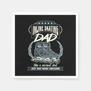 Serviette En Papier Patinage en ligne papa père Rollerblading Roller S