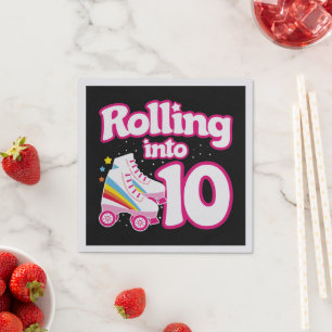 Serviette En Papier Patinage pour enfants - 10e anniversaire - Patinag