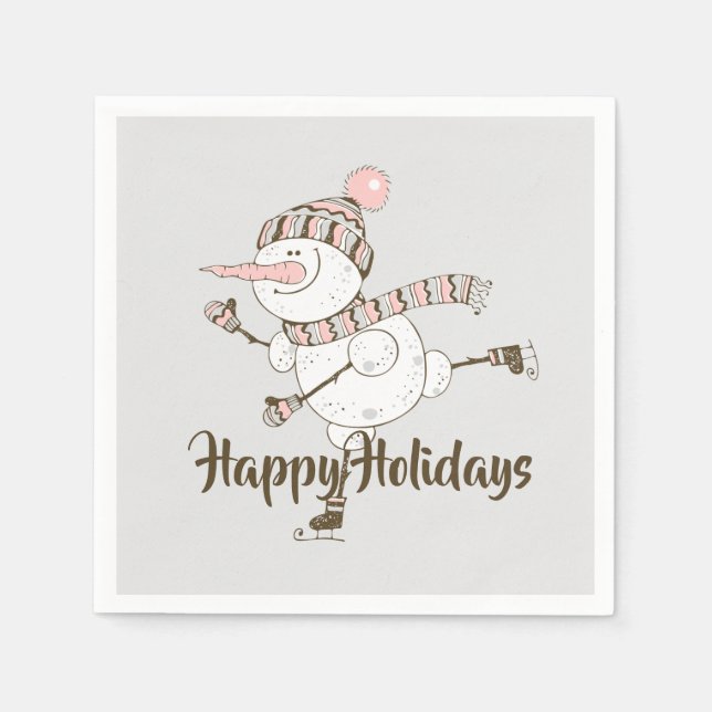 Serviette En Papier Patinage sur glace de Whimsical (Devant)