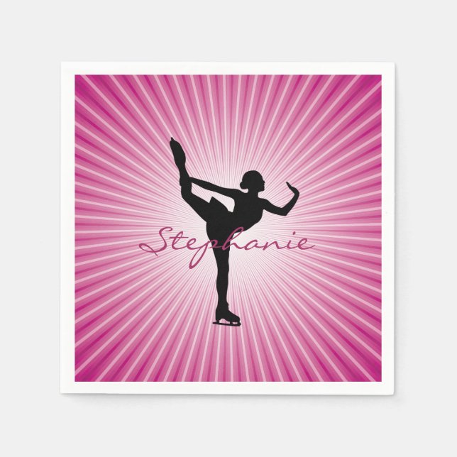 Serviette En Papier Patinage sur glace / Patinage artistique Papier de (Devant)