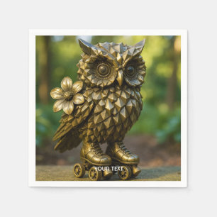 Serviette En Papier Patins de Chouette en laiton Imaginaire