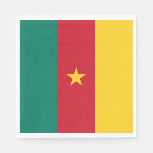 Serviette En Papier Patriotic Cameroon (Devant)