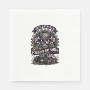 Serviette En Papier Patriotique 1776 Hors Route Camion Monstre Crâne L