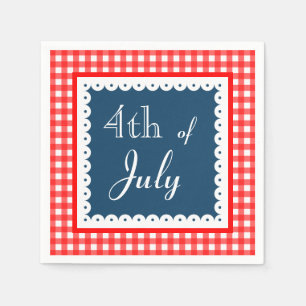 Serviette En Papier Patriotique Quart Juillet Pique-Nique BBQ