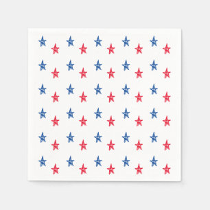 Serviette En Papier Patriotique rouge blanc bleu dessiné à la main éto