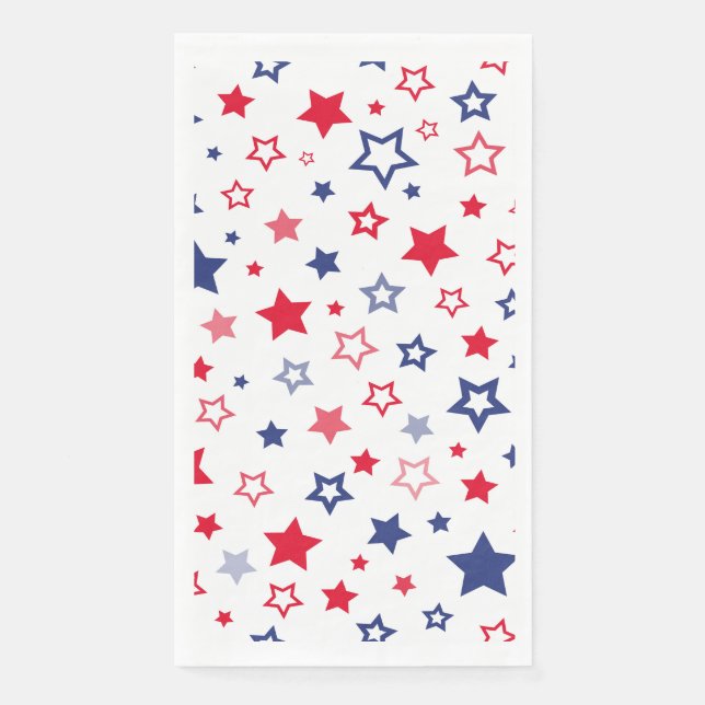 Serviette En Papier Patriotique Stars Papier serviettes (Devant)