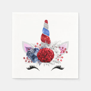 Serviette En Papier Patriotique Unicorn serviettes