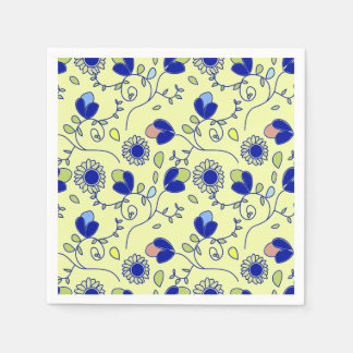 Serviette En Papier Patrón boho floral