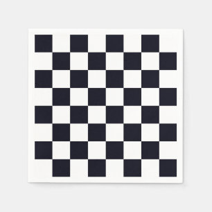 Serviette En Papier Patters de Black and White Checker