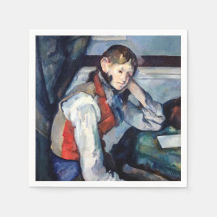 Serviette En Papier Paul Cezanne - Garçon dans la veste rouge