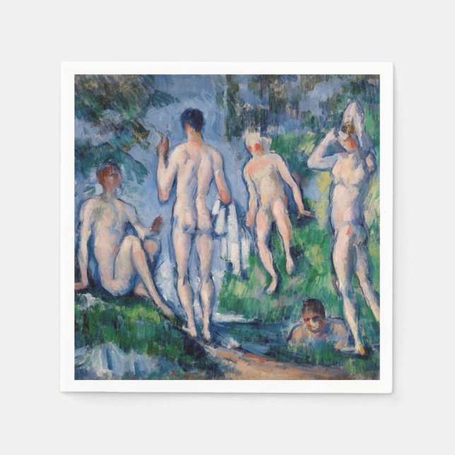 Serviette En Papier Paul Cezanne - Groupe des Bathères (Devant)