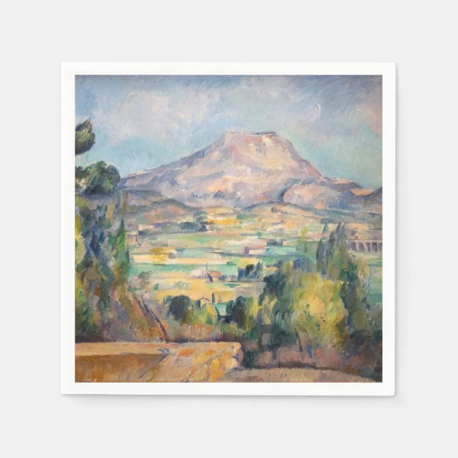 Serviette En Papier Paul Cezanne - Mont Sainte-Victoire (Devant)