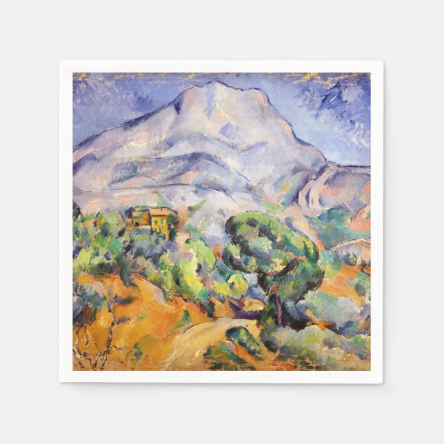 Serviette En Papier Paul Cezanne - Mont Sainte-Victoire, Route de la T (Devant)