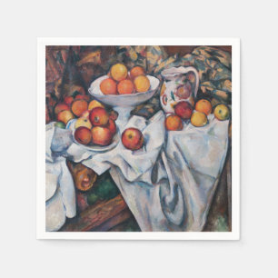 Serviette En Papier Paul Cezanne - Vie morte, Pommes et Oranges
