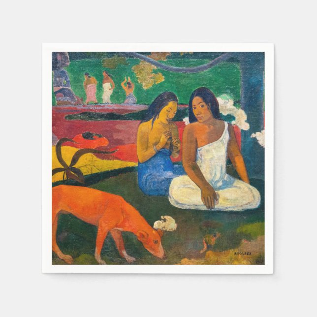 Serviette En Papier Paul Gauguin - Arearea / Le Chien Rouge (Devant)