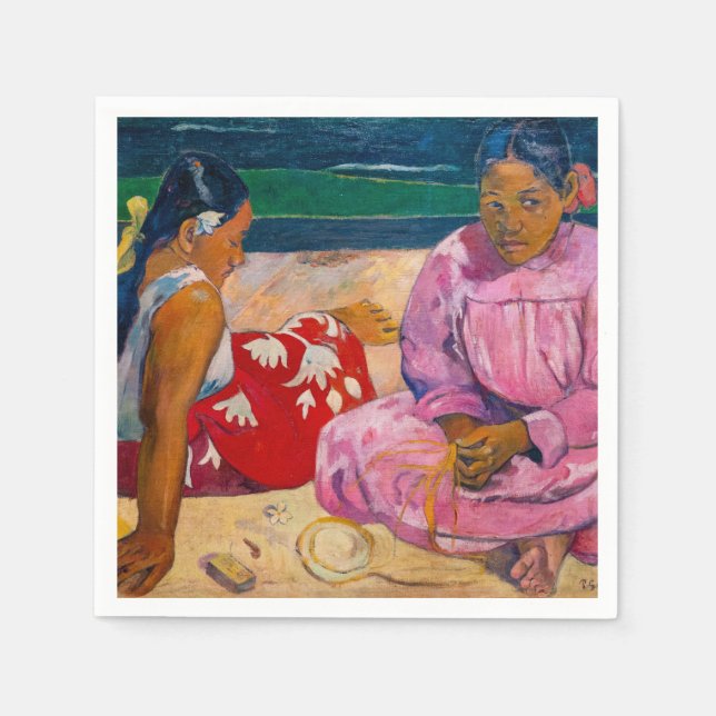 Serviette En Papier Paul Gauguin - Femmes tahitiennes sur la plage (Devant)
