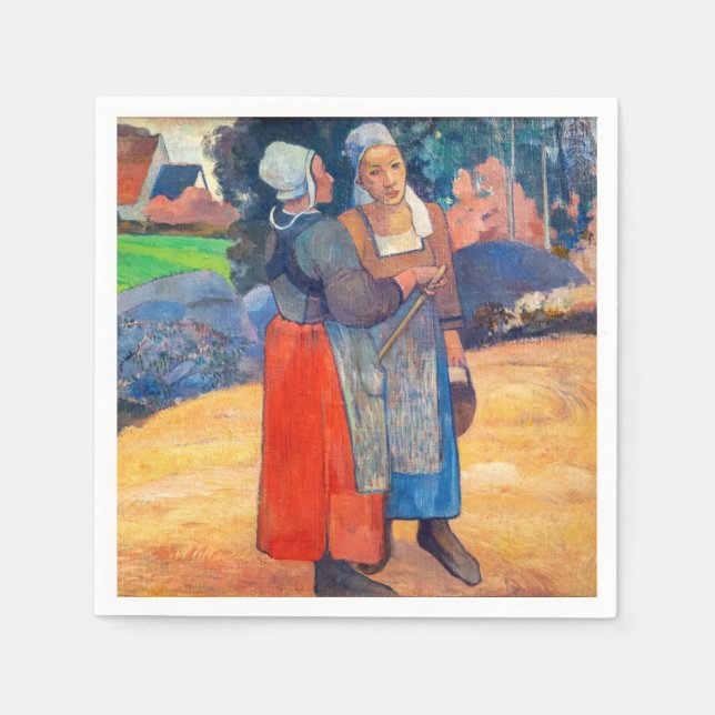 Serviette En Papier Paul Gauguin - Paysannes Bretonnes (Devant)