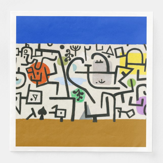Serviette En Papier Paul Klee Rich Port Port Port Port Voyage Abstrait (Devant)