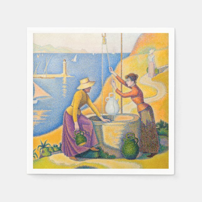 Serviette En Papier Paul Signac - Femmes dans le puits (Devant)