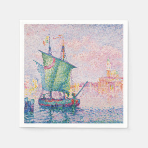 Serviette En Papier Paul Signac - Venise, Le Nuage Rose
