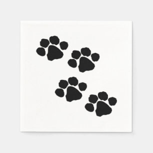 Serviette En Papier Paw Prints pour les animaux