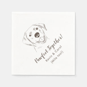 Serviette En Papier Pawfect Together Labrador Mariage Napkins