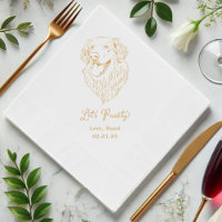 Pawty Custom Pet Cocktail Mariage de serviettes