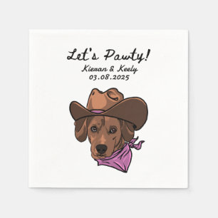 Serviette En Papier Pawty Drawn personnalisées Mariages serviettes
