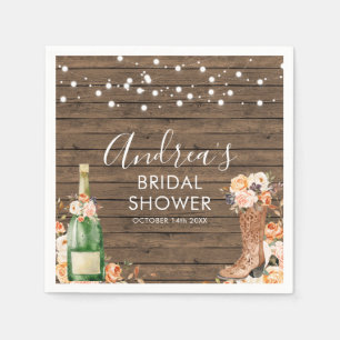 Serviette En Papier Pays Bottes Occidentales et papier mousseux Napkin