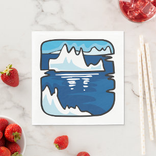 Serviette En Papier Paysage d'Iceberg
