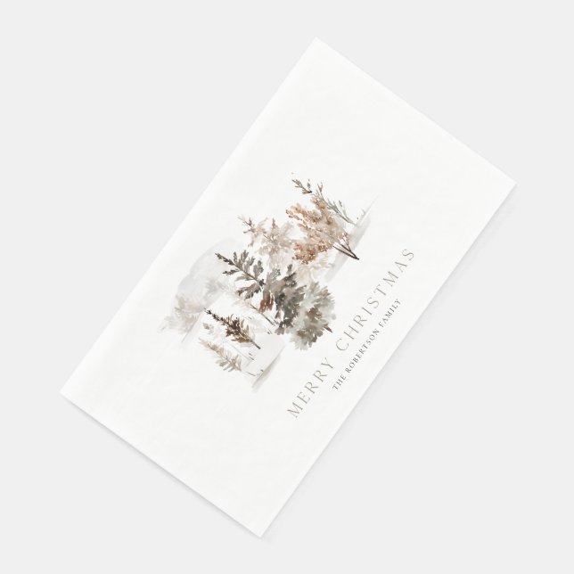 Serviette En Papier Paysage hivernal de Noël (Coin)