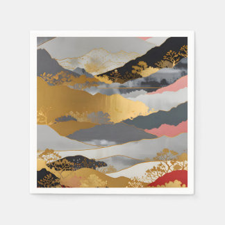 Serviette En Papier Paysage japonais