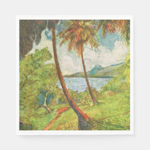Serviette En Papier Paysage tropical en Martinique (Charles Laval)