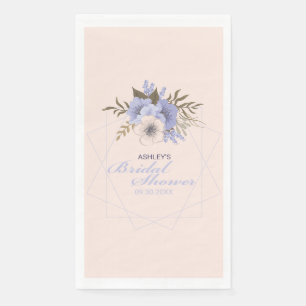 Serviette En Papier Peach Violet Pastel Roses géométriques personnal