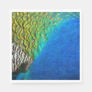 Serviette En Papier Peacock Feathers IV Colorful Abstrait Nature