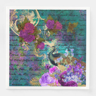 Serviette En Papier Peacock vintage pour toutes les occasions