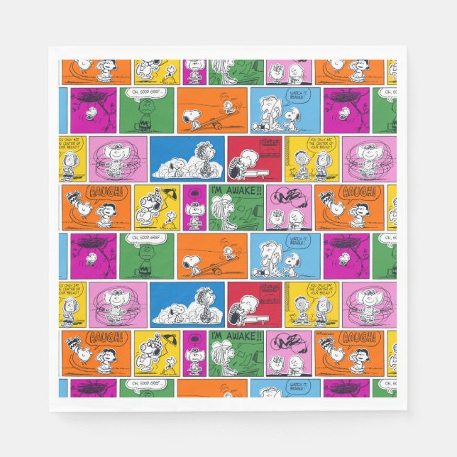 Serviette En Papier PEANUTS | Classic Comic Motif (Devant)