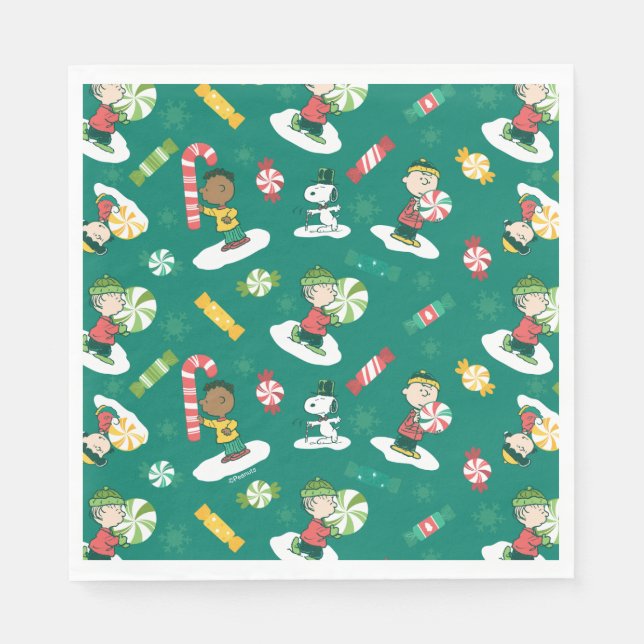 Serviette En Papier Peanuts Pepperment Dreams Motif de vacances (Devant)