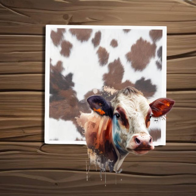 Serviette En Papier peau de vache blanc (Créateur téléchargé)