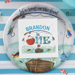 Serviette En Papier Pêche à thème O-fish-ally 1ère fête d'anniver